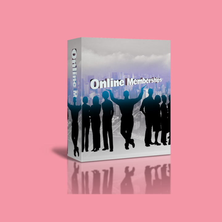 Online Memberships -kotelo siluettihahmoilla ja kaupunkitaustalla kuvastaa UGC-kurssiin liittyvää verkkokoulutusta